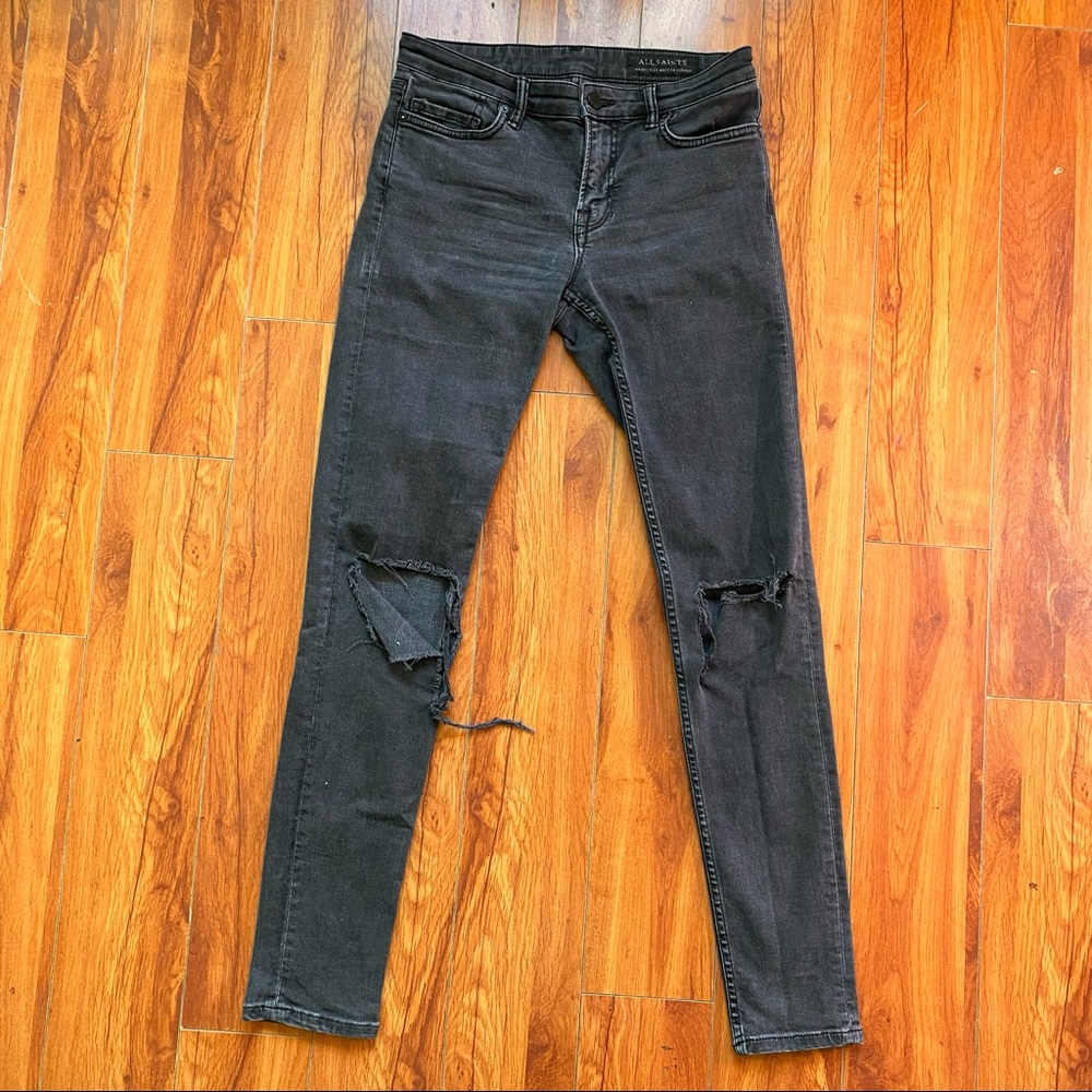 Allsaints Distressed Gray Jeans - MAST FIT